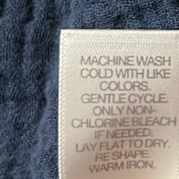 PureJill, 100% Cotton, Cap Sleeves, Wrap Front, Scoop Neck Top, Lapis Blue, M - Picture 7 of 7